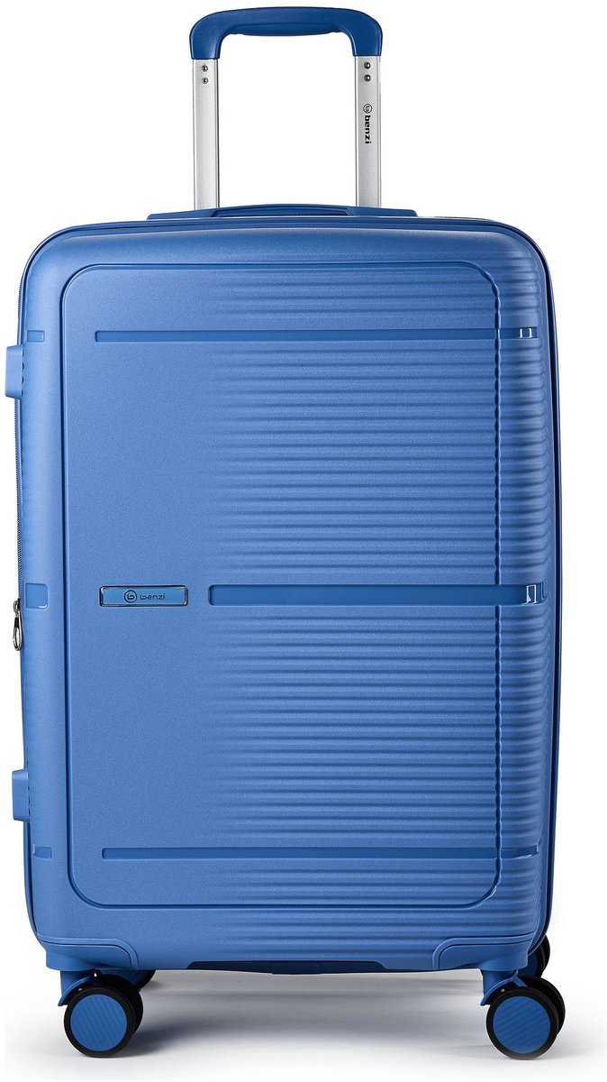 Benzi 5899 4 wielen Trolley M 57 cm met uitbreidingsplooi - Harde bagage - TSA slot - dunkelblau