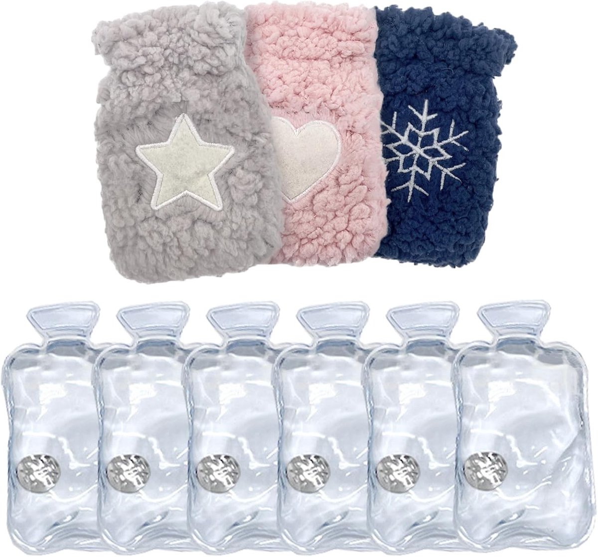 Set van 9 Herbruikbare Handwarmers, Kerst Handwarmers met 3 Pluche Handwarmer Tassen, Perfect als Adventskalender Cadeaus voor Kinderen en Volwassenen, Warmte en Comfort
