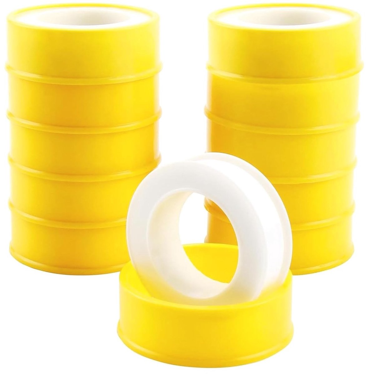 Set van 10 DVGW Teflon tape voor gas en water, PTFE draadafdichtband 12 mm x 12 m, temperatuurbestendig van -60 °C tot +240 °C, ideaal voor sanitaire installaties, verwarming en leidingsystemen