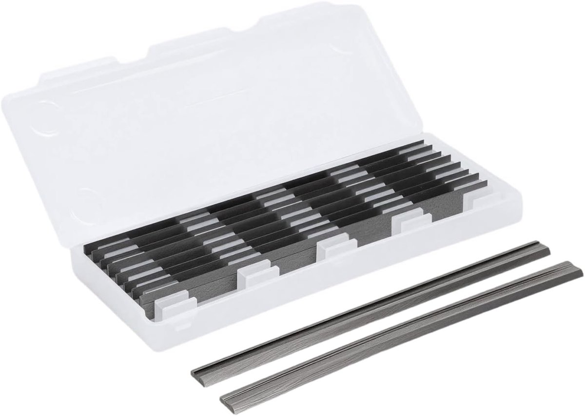 Set van 10 HSS Vlakbeitels van 82 mm – Vervangende Snijbladen voor Houtbewerkingsmachines, Handbeitel en Professionele Vlakbeitels voor Houtbewerking