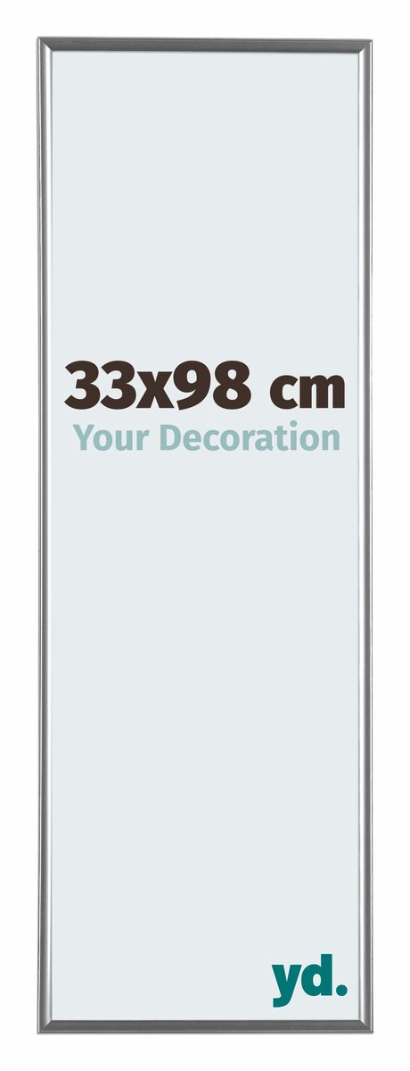 yd. Your Decoration - Fotolijst 33x98 cm - Kunststof - Zilver Hoogglans - Evry