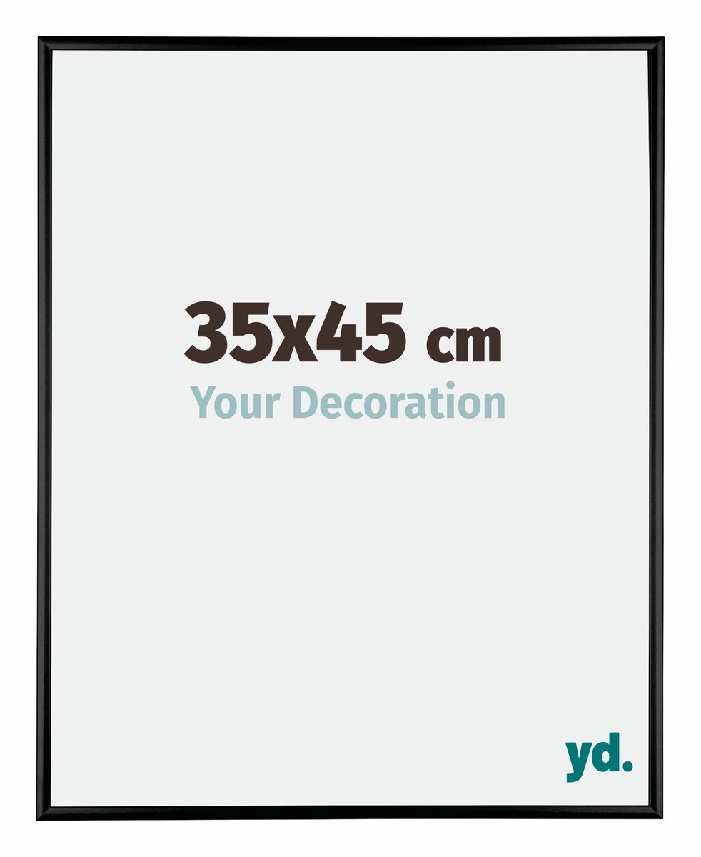 yd. Your Decoration - Fotolijst 35x45 cm - Aluminium - Zwart Hoogglans - Kent