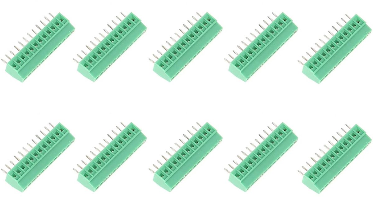 10 stks Klemmenblok Connector Groen 12 Pin 2.54mm Pitch PCB Universele Schroef Klemmenblok Connector