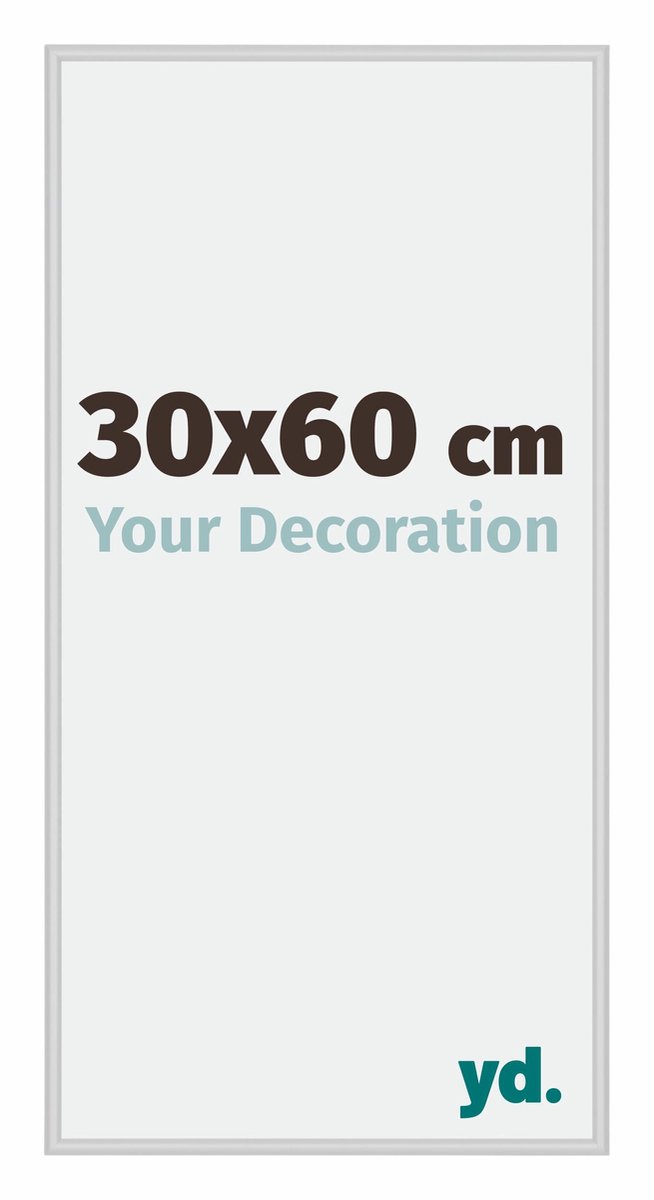 yd. Your Decoration - Fotolijst 30x60 cm - Aluminium - Zilver Mat - Miami