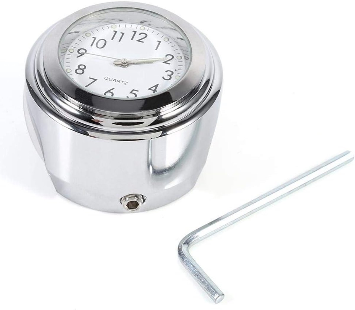 Motorstuurklok, universeel 7/8 inch 1 inch motorstuur horloge nauwkeurig horloge vervanging voor stopwatch, witte wijzerplaat van aluminiumlegering