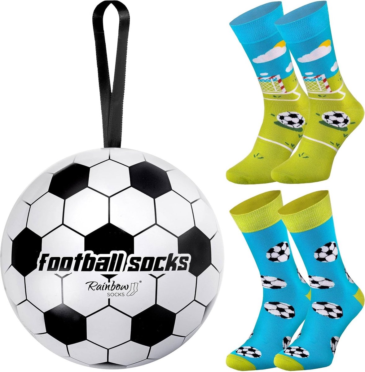 Voetbalsokken - Multicolor - 37.5-42 EU - Origineel Cadeau voor Voetbalfans - Voor Spelers en Sportliefhebbers