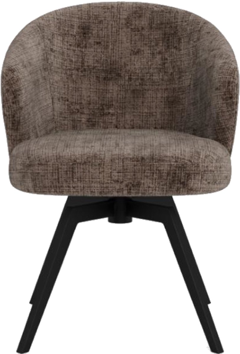 Giga Living Eetkamerstoel Durin - Bruin Stof - Zithoogte 48cm