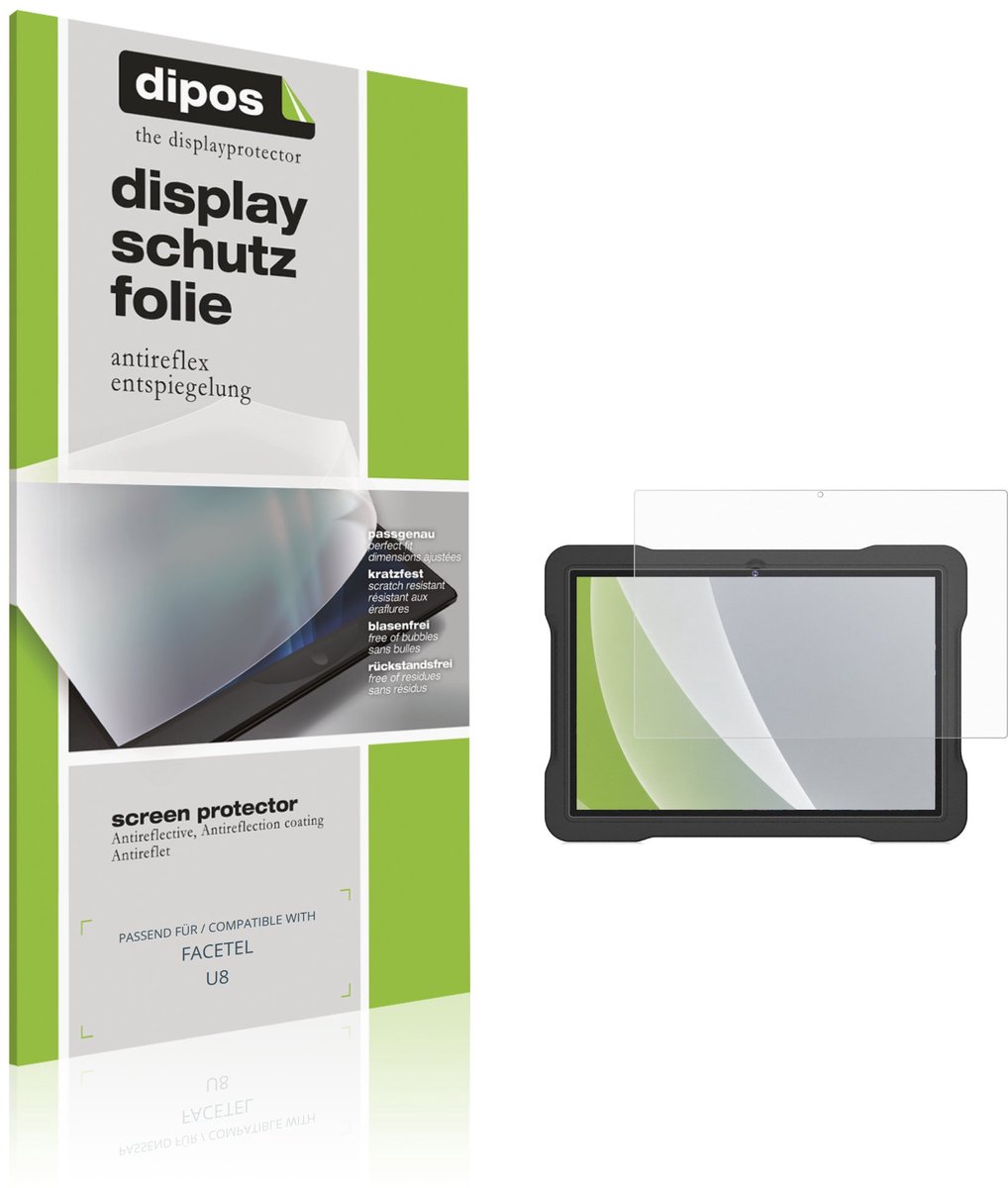 dipos – 2x Matte Beschermfolie geschikt voor FACETEL U8 | Krasbestendige & antireflecterende Screenprotector Ultra-Thin