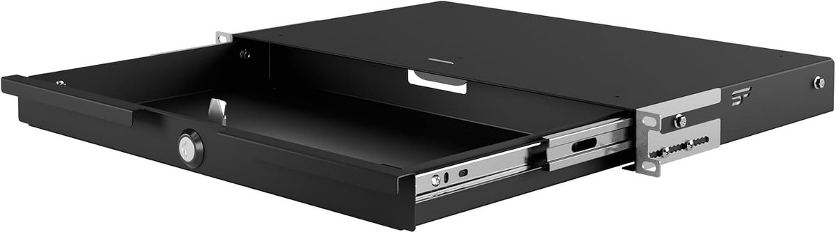 48,3 cm (19 inch), 1U, 270 mm, robuust staal, netwerkrek en kast, universele serverrack-compatibel, compatibel met serverrack en rackrails
