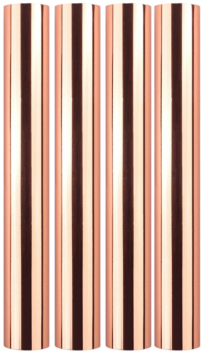 Briartw 4 rollen roségouden glimmer hete folierollenbundel voor ambachten, warmtegeactiveerde folie voor glimmer Hot - ShopVlot