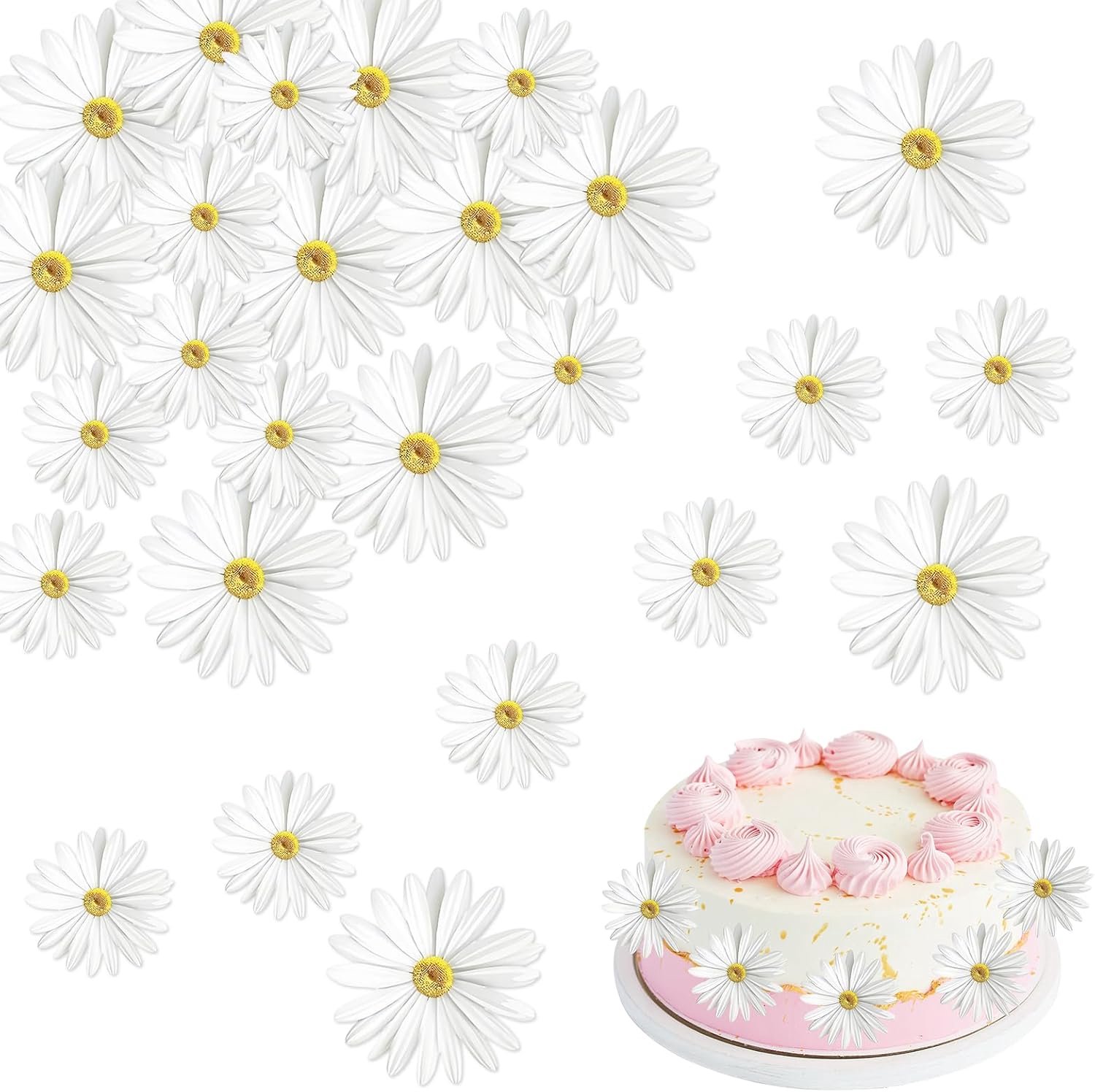 65 eetbare gansbloem decoraties voor taarten