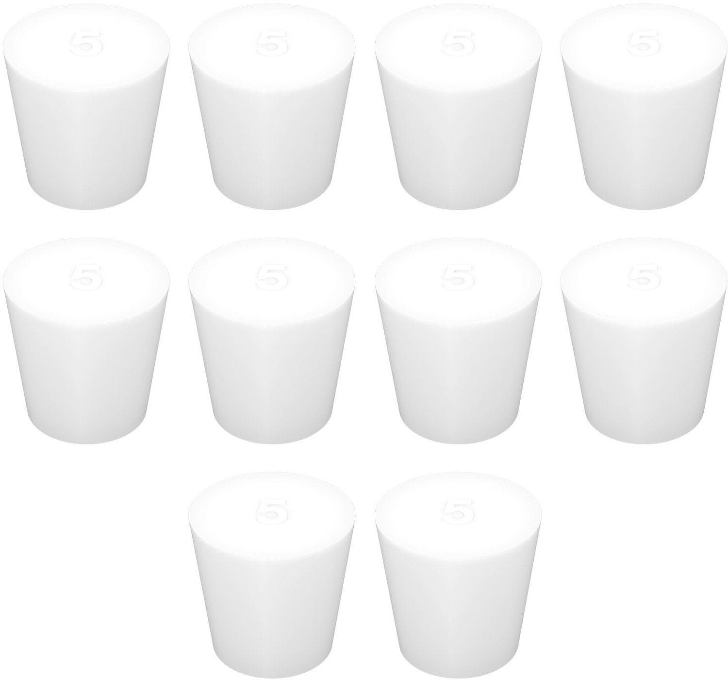 Siliconen stop 5# - 2,1 cm onderdiameter, 2,8 cm bovenkant - Conisch - Uitstekende elasticiteit - m-winkel