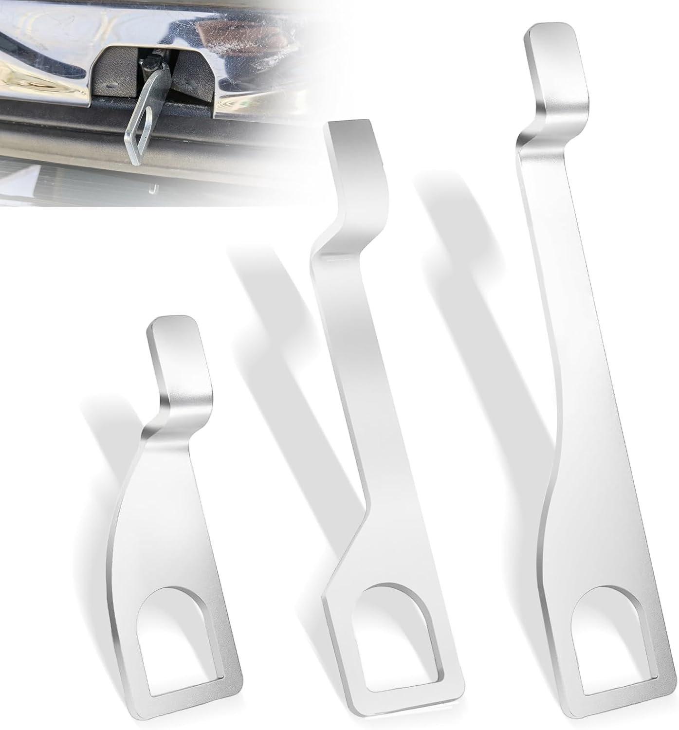 Achterklepstandaard 10/15/20 cm - roestvrij staal - verstelbaar - ideaal voor VW T4, T5, T6 en Multivan California - 3 stuks - ServiceTopper