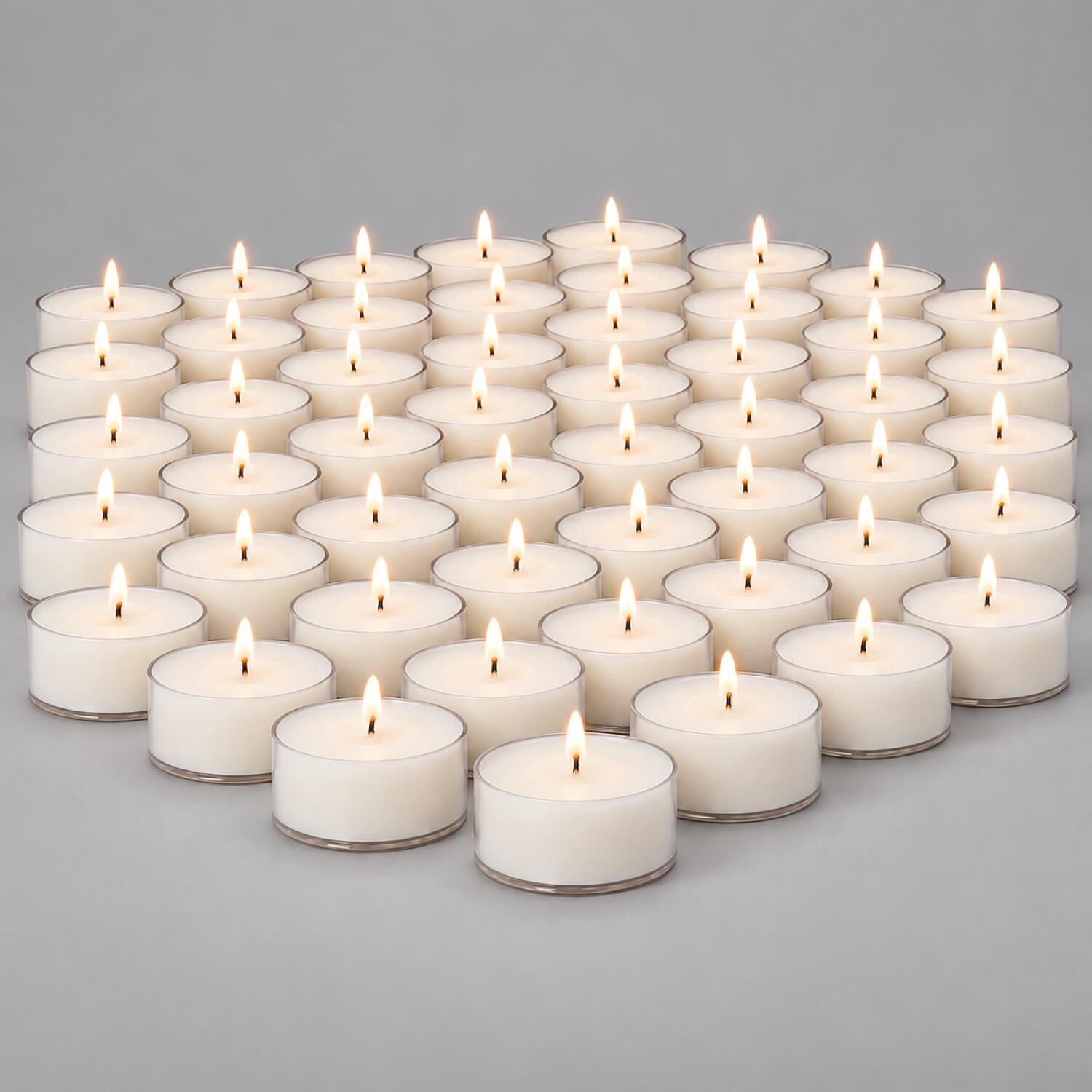 Duni Plantaardige theelichtjes - 100x - wit - waxinelichtjes - 6 branduren