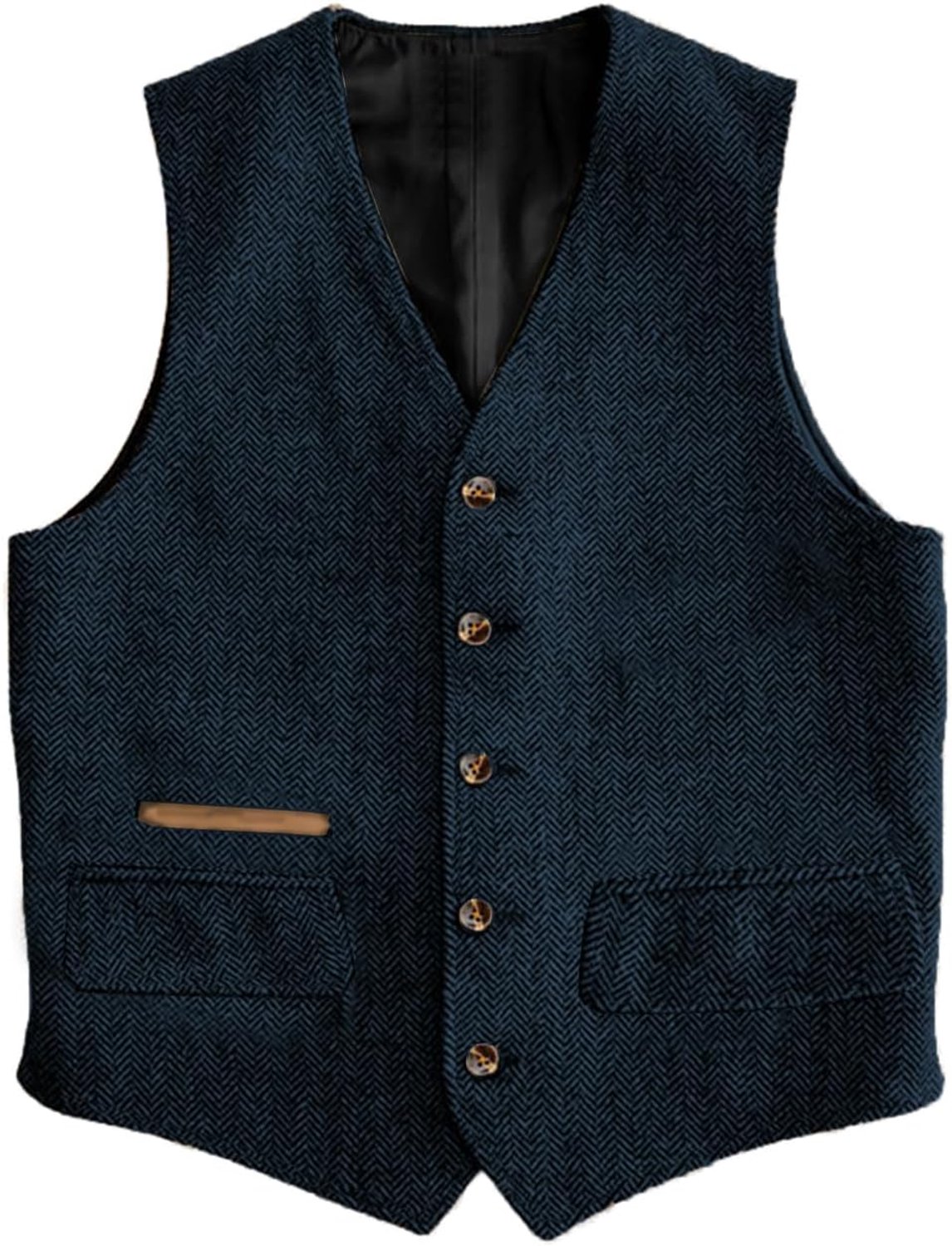 Tweed vest, herringbone, S-3XL