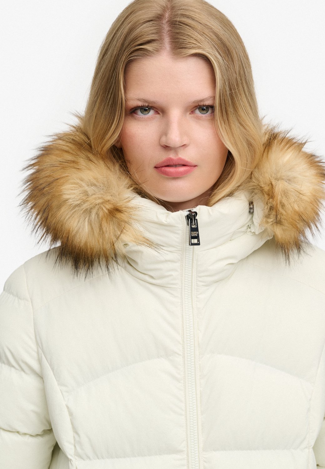 Superdry - Fuji Jas Met Capuchon En Imitatiebont - Dames - Gewatteerde jassen