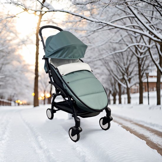 Voetenzak Kinderwagen - Slaapzak Kinderwagen - Beenwarmer - Zwart - Warm - Sneeuwbestendig - Strakke Halslijn - Geschikt voor Babyzen - Voor Baby's 6 tot 36 Maanden — afbeelding 3