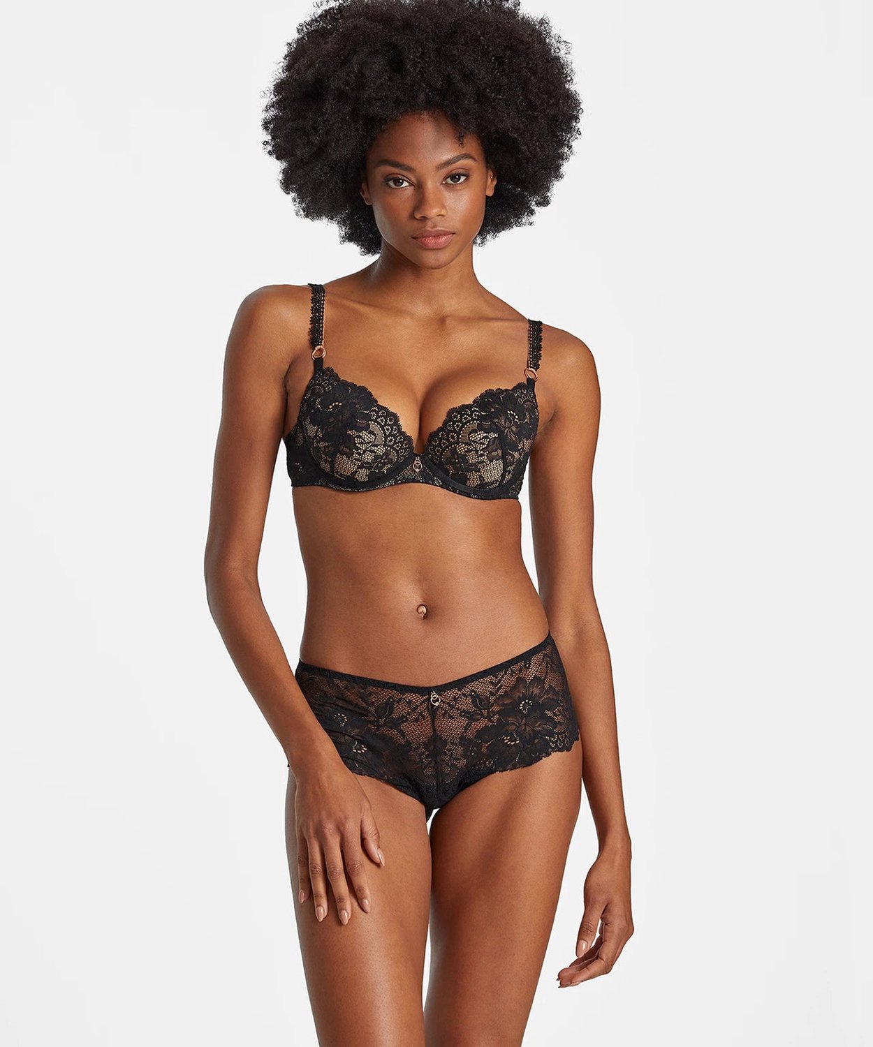 Aubade Night Bird Voorgevormde Push-Up Bh RDN08 Zwart - maat EU 75D / FR