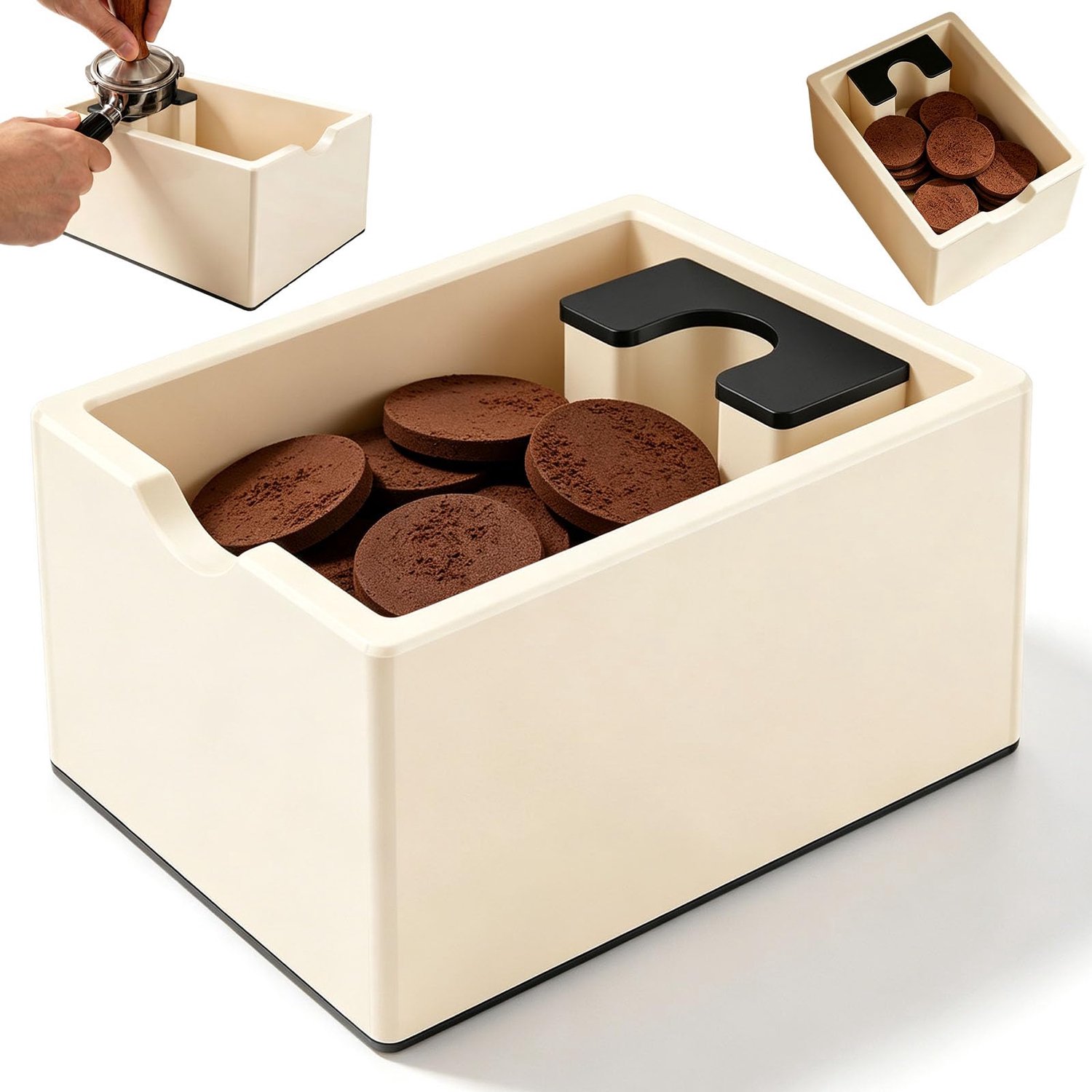 Espresso afklopcontainer - Antislip koffieset voor filterdrager