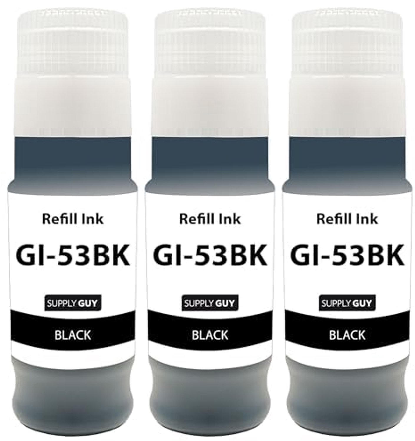 Inkt Compatibel met Canon GI-53 PGBK Zwart (3 stuks)