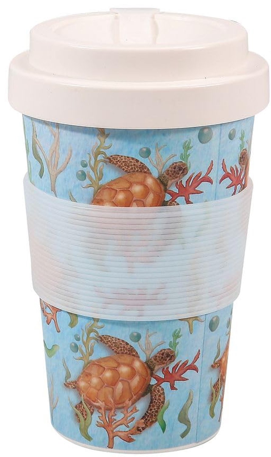 Gerecycled Reiscup van 400ml, Magnetron- en Vaatwasserbestendig