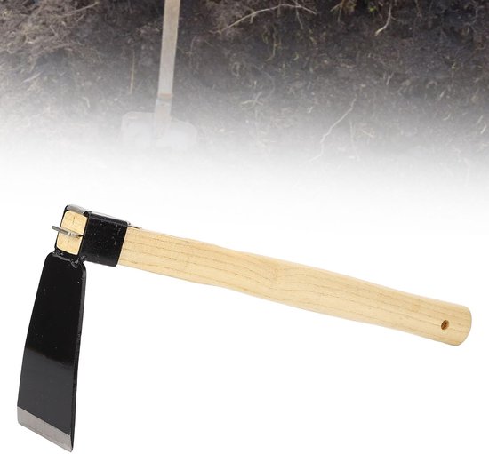 Tuin Hark met Houten Handvat en Versterkte Carbon Stalen Blad — afbeelding 5