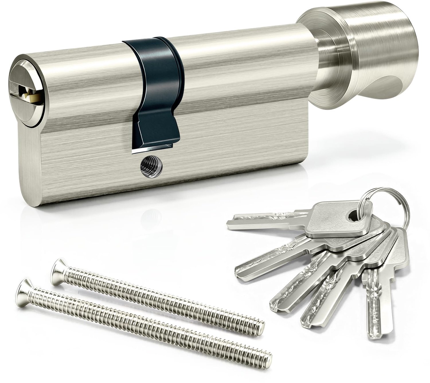 Veiligheidscilinder 30/40 mm met Knop en 5 Sleutels