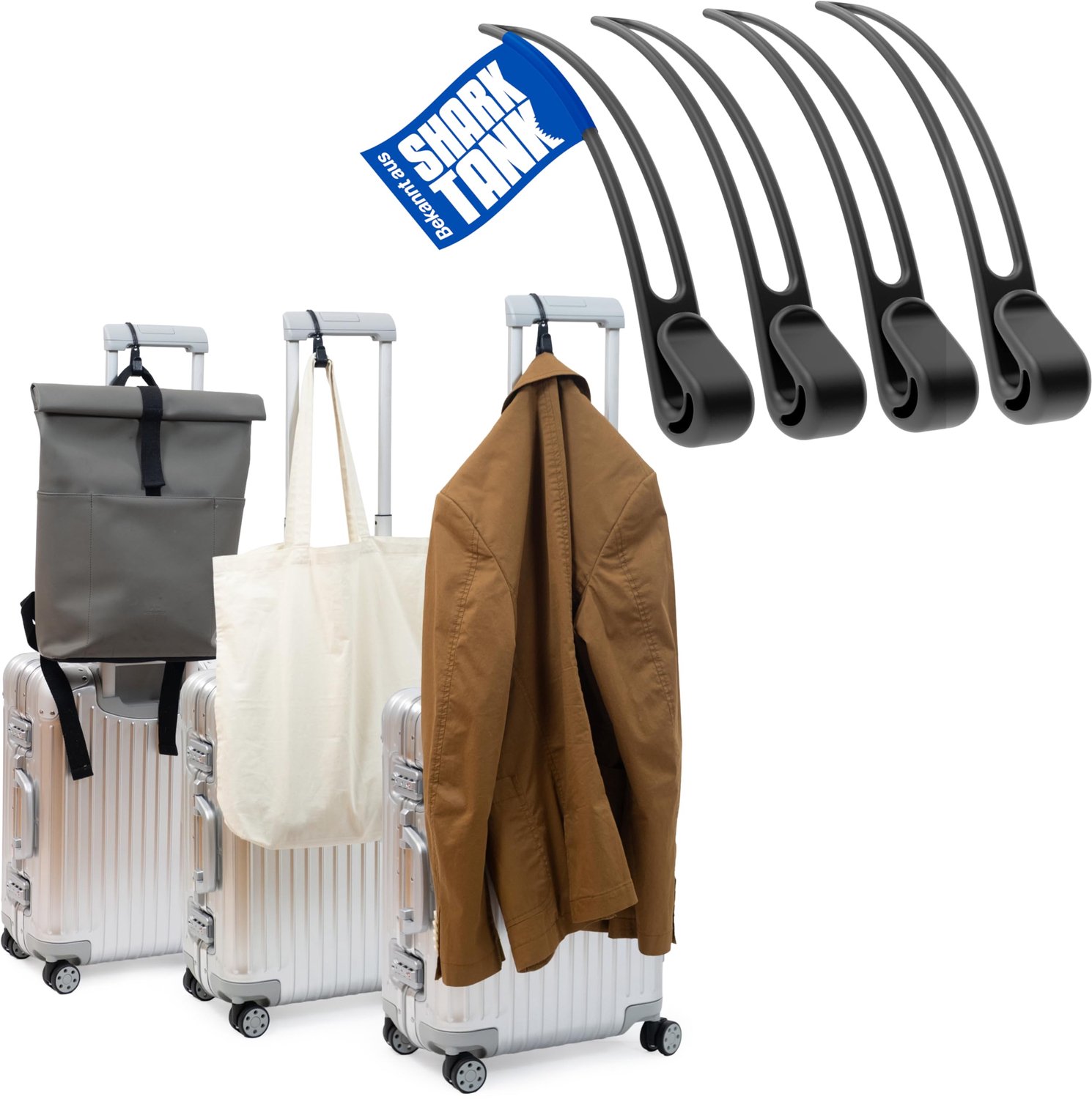 Luggage Hook Set van 4 voor Handbagage en Jassen