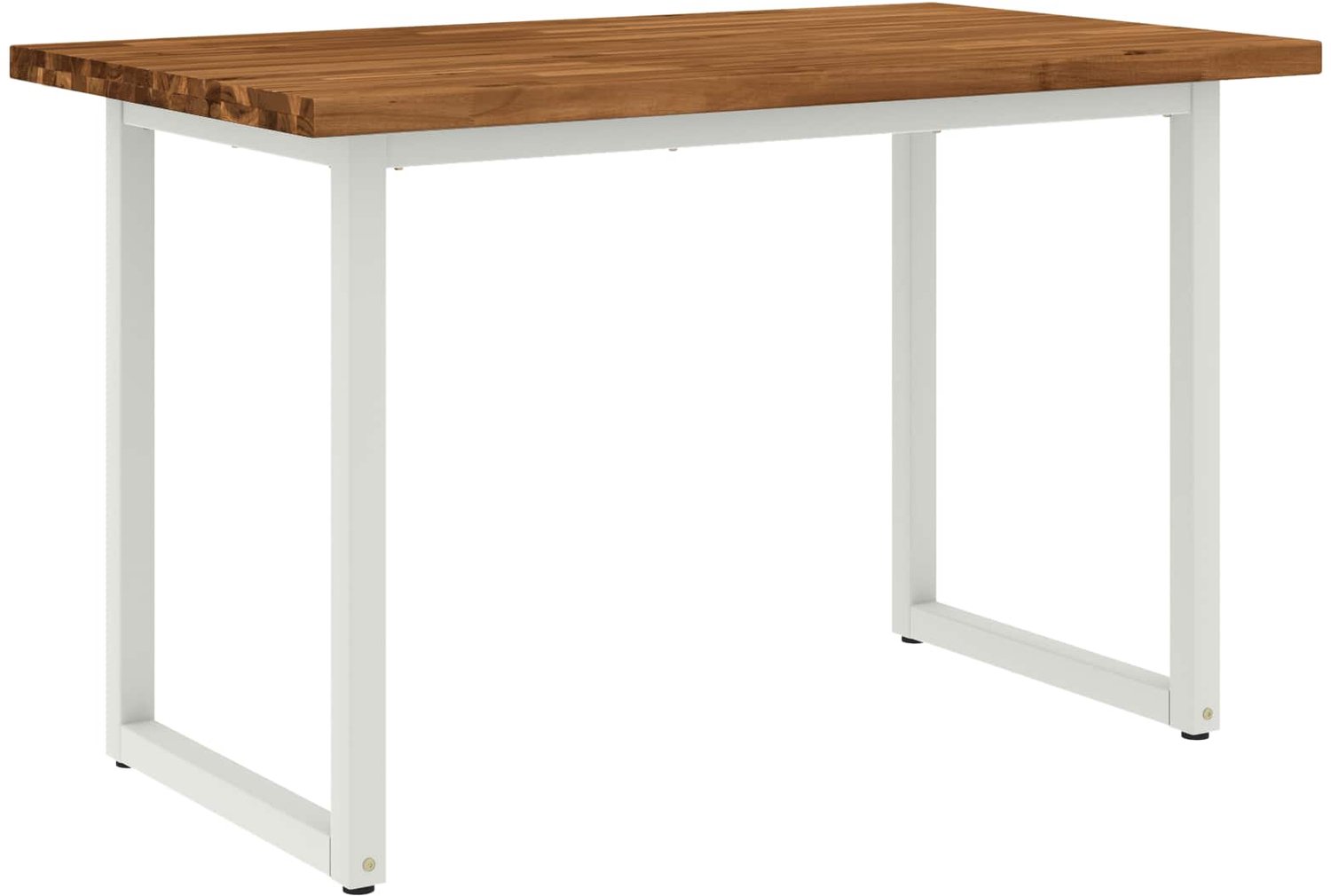 vidaXL Vierkante - Eettafel - 120 - x - 70 - x - 75 - cm - Massief - Acacia - Hout Natuurlijk en Wit