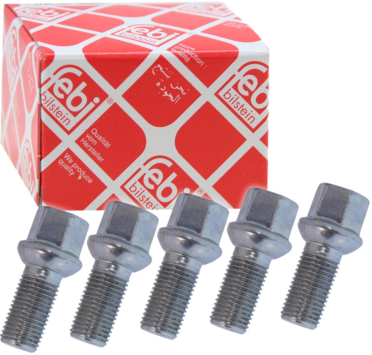 5x M14x1.5x27mm Gegalvaniseerde Wielbouten - Premium Kwaliteit