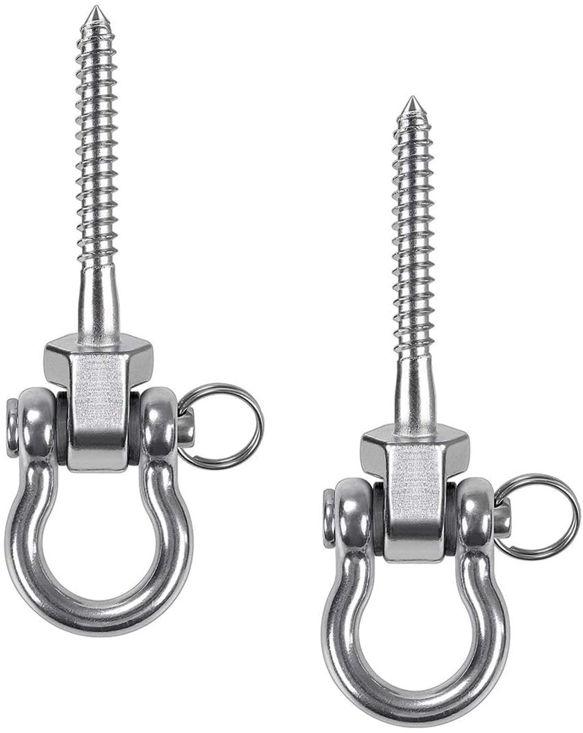 Set van 2 Roestvrijstalen Schommelhaken 127mm voor Hangmat en Bokszak