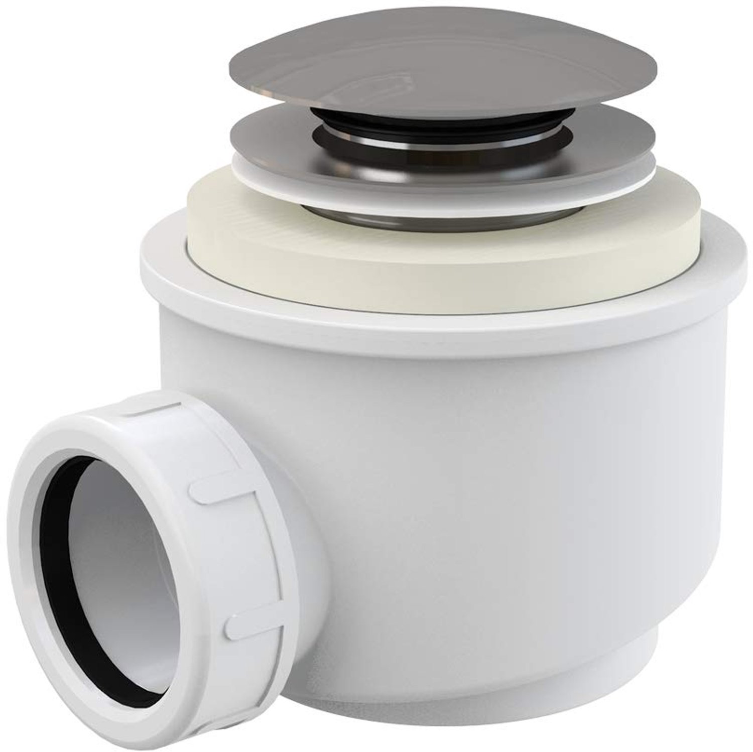 Doucheafvoer met Click-Clack Sifon - Ø52 mm gat met Ø70 mm afdekking