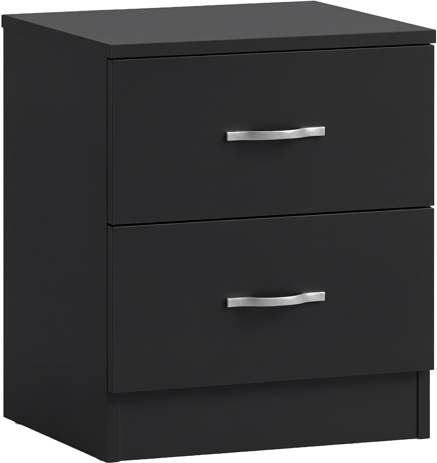 Zwarte Nachtkastje met 2 Lades en Modern Design
