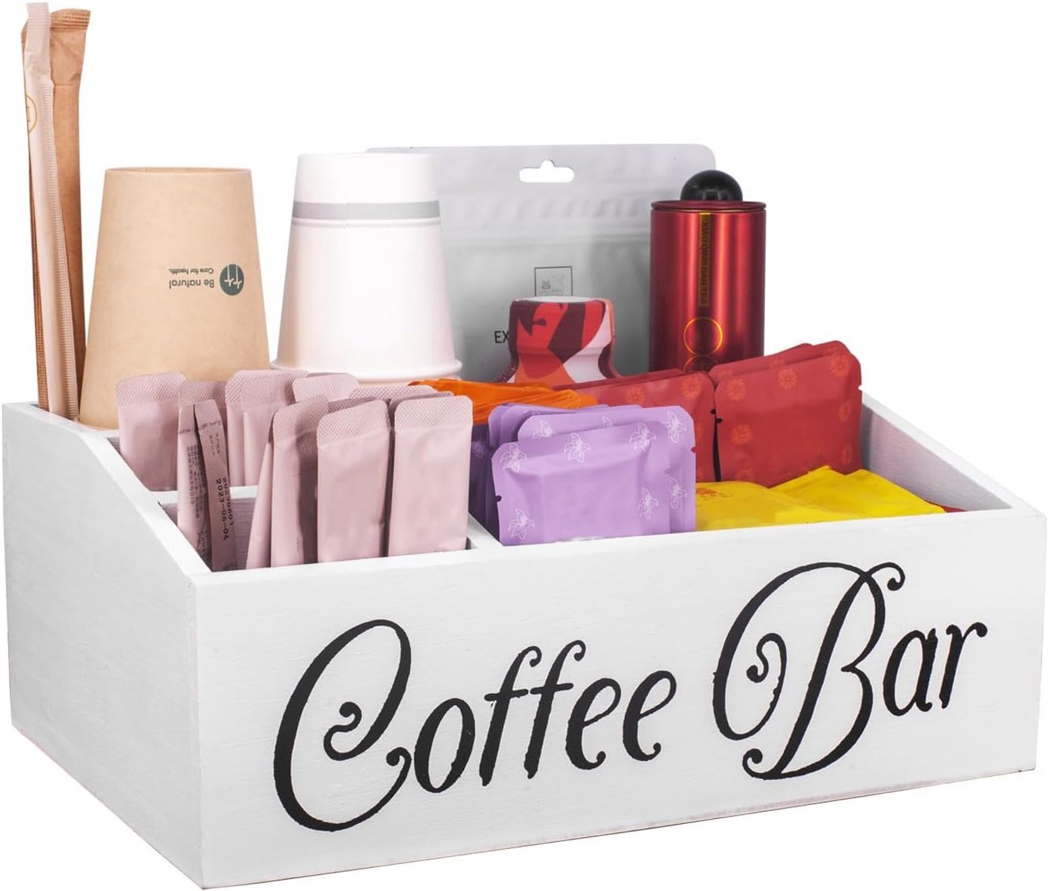 Koffie Organiser met 4 Compartimenten voor Keuken