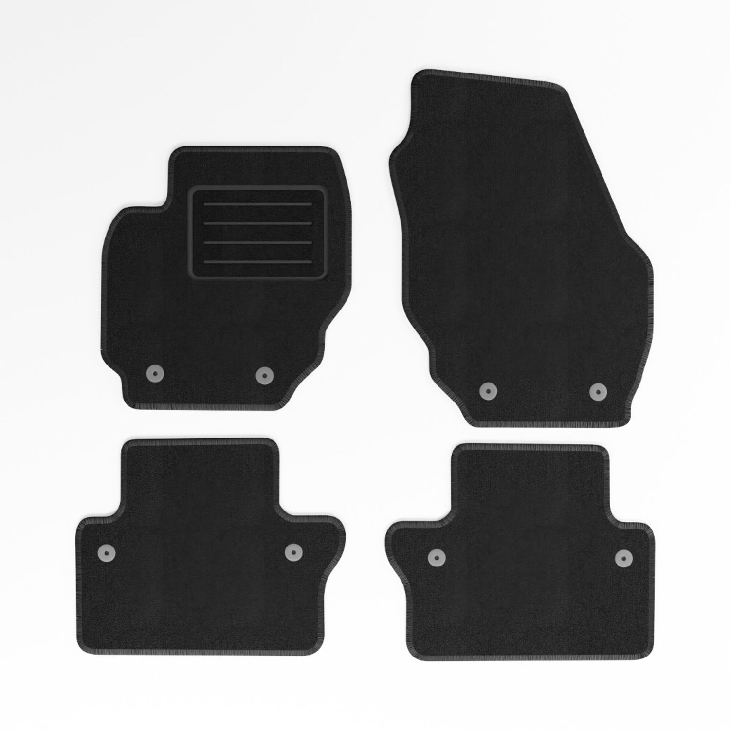 Mats4all | Naaldvilt automatten passend voor Volvo V70 2007-2016 | Antislip | Met versterking | 4-delig | Automatten | Mattenset