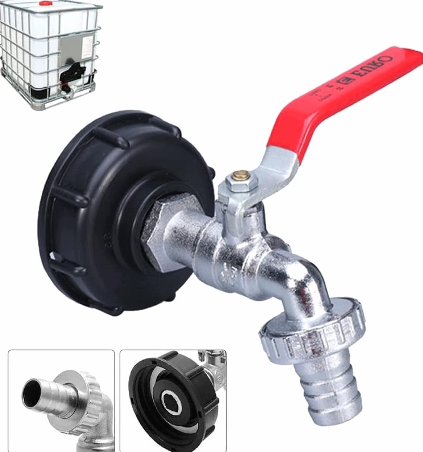 Merkloos Kranen Adapter voor Watertanks - 3/4" Uitgang