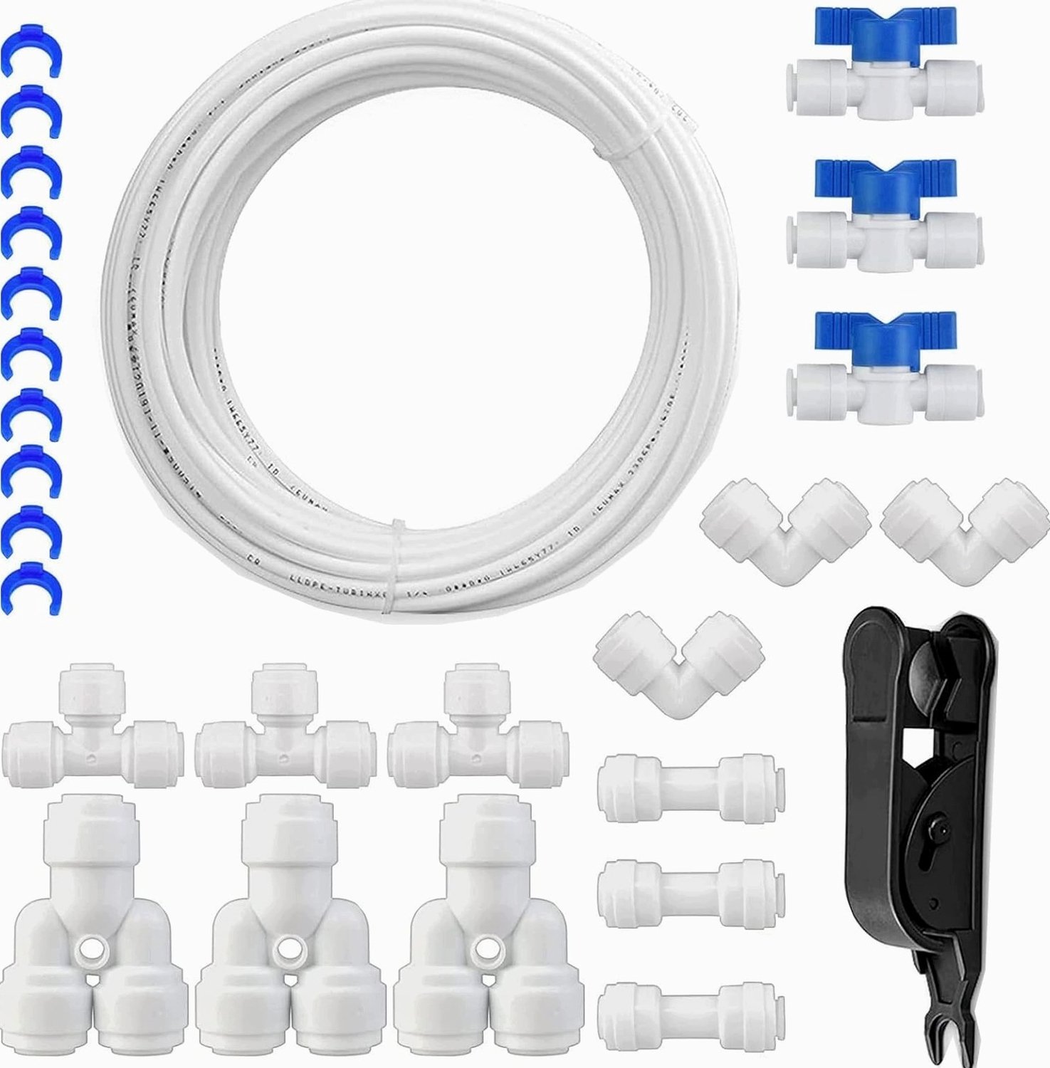 10m Waterslang Set met Filter, Koppelingen en Snelkoppelingen