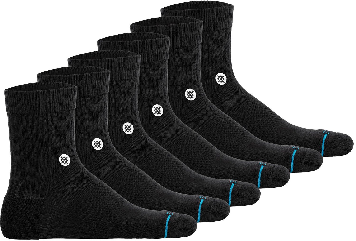 STANCE Sokken Icon Quarter 38-42 Set van 6