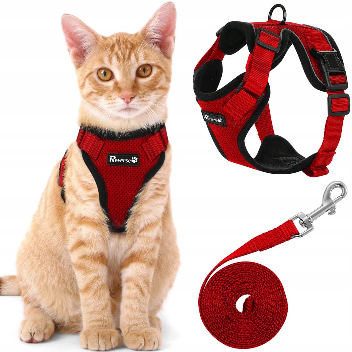 Verstelbare kattenharnas met lijn - Comfortabel & Veilig
