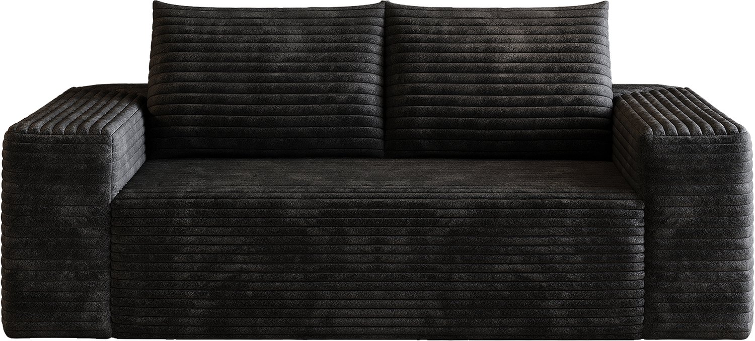 SONNENH 2-zits loveseat met 2 rugkussens - Corduroy - 180 cm - Zwart