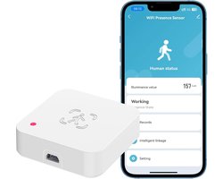 WiFi Human Presence Sensor: 2.4GHz mmWave Radar Smart Motion Detector, Zone Positioning, Adjustable Sensitivity, App - ShopVlot