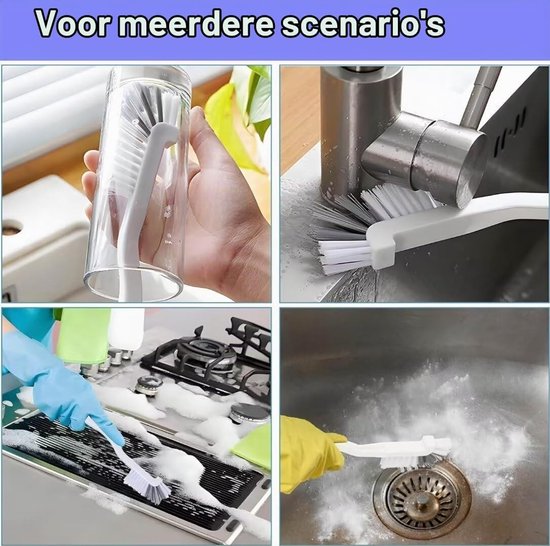 Efficiënte Tegelborstel voor het Schoonmaken van Kieren, Toiletruimtes en Hoeken in Badkamer, Douche en Keuken — afbeelding 3