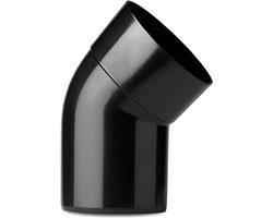 5X 43mm Mannelijke & Vrouwelijke 45 Graden Oplosmiddel Weld Bend Zwart Plastic Afval Pijp Fitting - ShopVlot