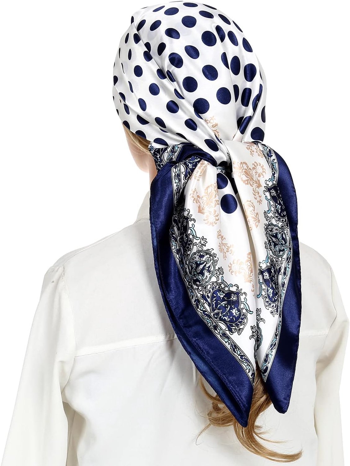 RIIQIICHY Head Scarf Like Silk Satin Hair Scarf For Women Sleeping Suqare Designer Bandana Scarf For Hair Packing At - ShopVlot