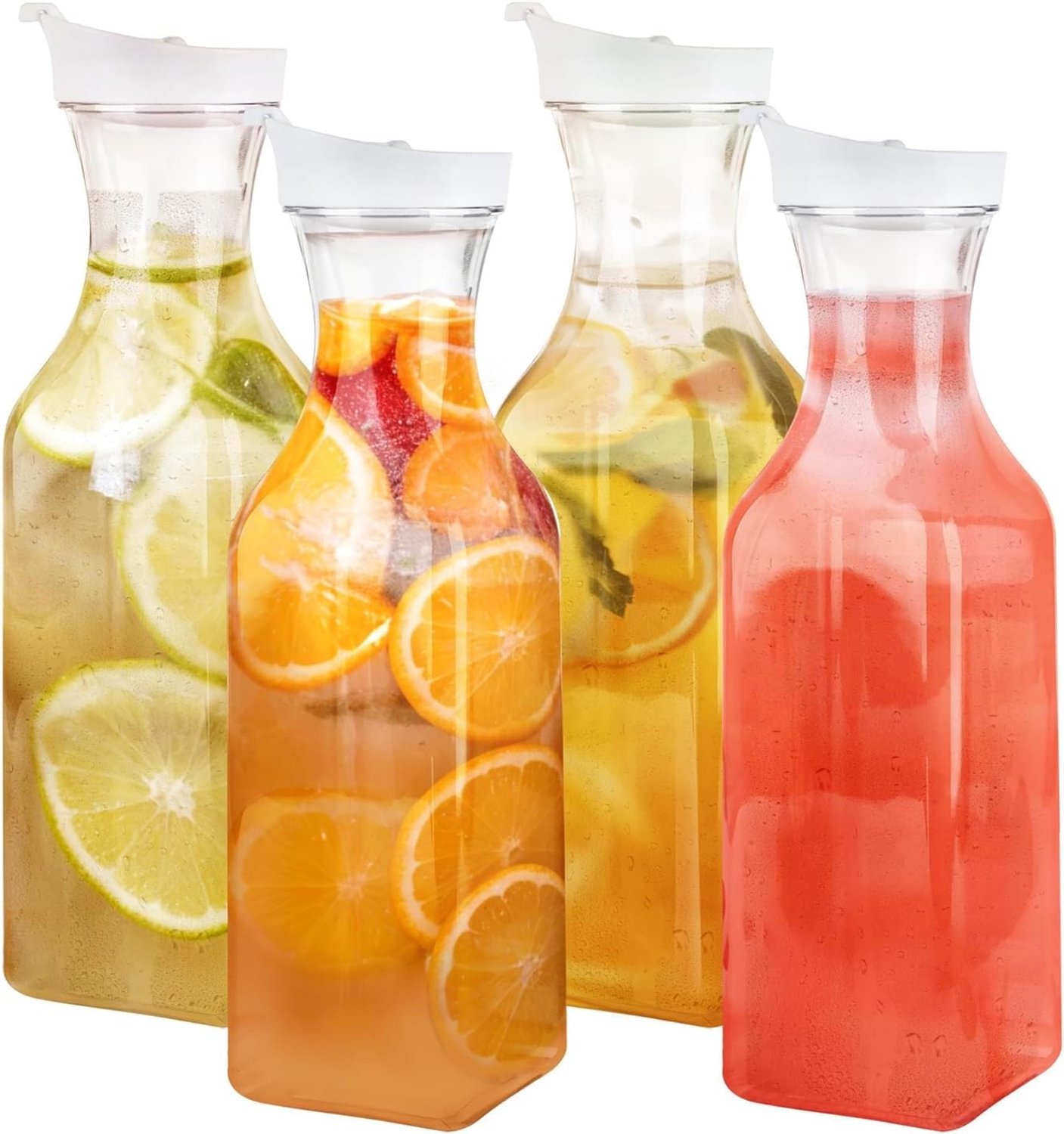 Herbruikbare Opslagdozen voor Wasmiddel 1.5 L - Set van 4, Ideaal voor Huishoudelijke Schoonmaak en Organisatie, Perfect voor Poeder en Vloeibaar Wasmiddel