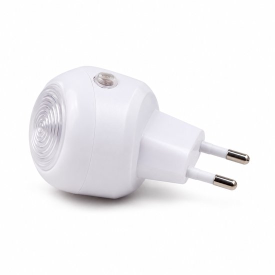 Dutch Standard nachtlamp met dag-/nachtsensor - 360° draaibaar - stopcontact - 1 W - wit van Dutch Standard — afbeelding 2
