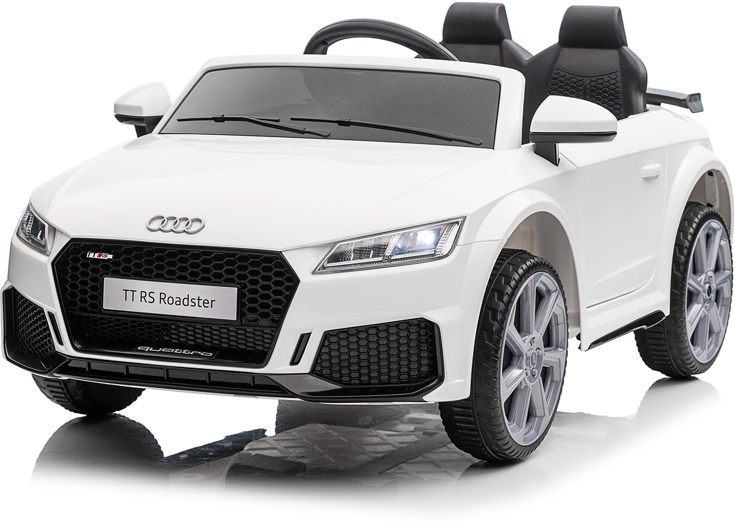 Audi TT RS Roadster elektrische kinderauto met afstandsbediening, USB- en mp3-aansluiting, 12V,Wit