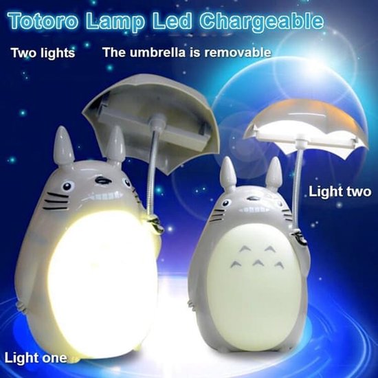 LED lamp - Totoro LED-nachtlampje met USB-aansluiting, schattige cartoon, leeslampje voor thuisdecoratie - wit — afbeelding 4