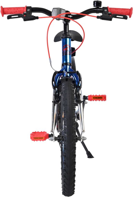 Volare Chrome Kinderfiets - Jongens - 18 inch - Blauw Zilver - Twee handremmen — afbeelding 3