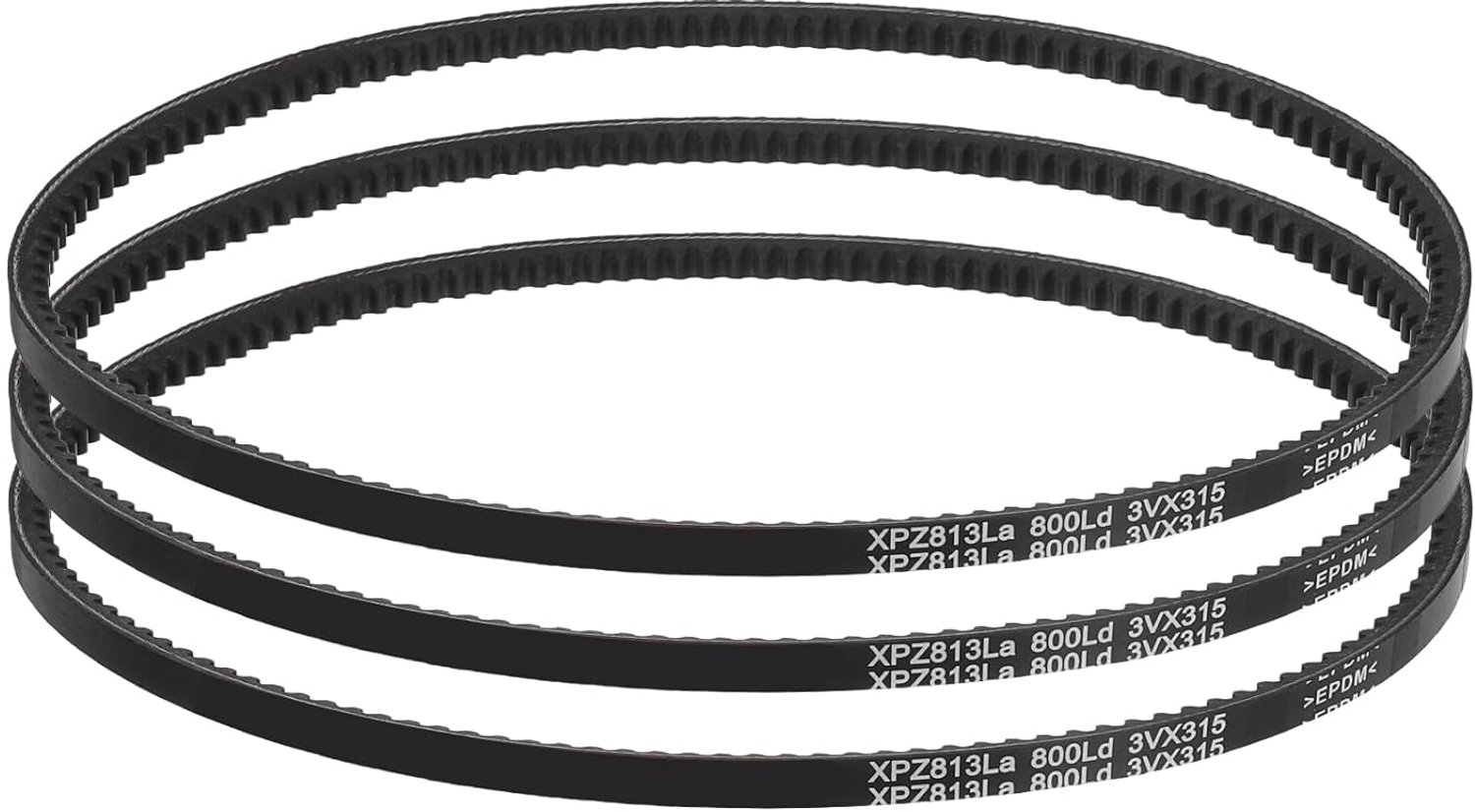V-snaar 10 x 800 mm - EPDM - hoge trek- en hechtvastheid - geschikt voor automotor en industriële apparatuur - 3 stuks - m-winkel